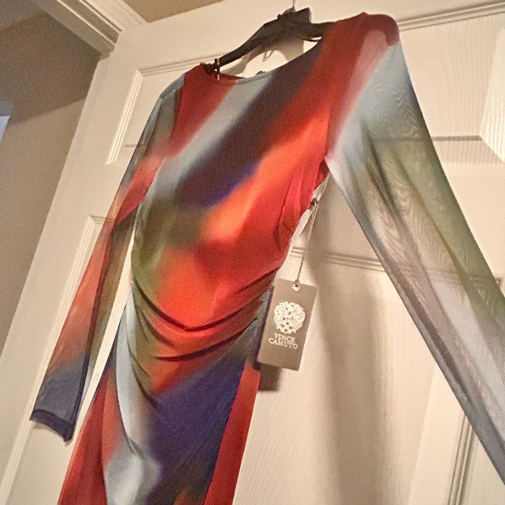 Vince Camuto Multicolor Long Sleeve Dress